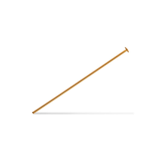 Yellow Gold Filled Pin With Flat Head 0.7/40mm