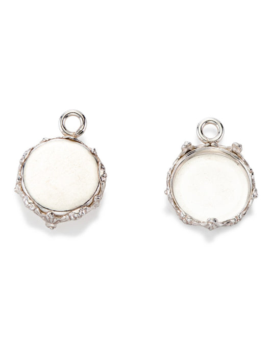 Silver 10mm Round Bezel Cup + Ring (Gallery Frame 1231H)