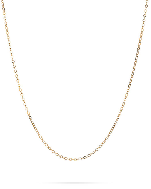 Yellow Gold-Filled Oval Flat Cable Chain 1mm