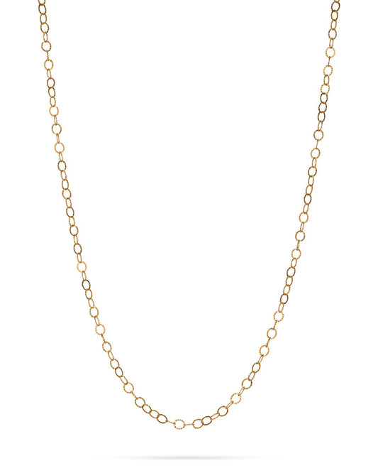 Yellow Gold-Filled Rolo Hammered Flat Chain 4mm