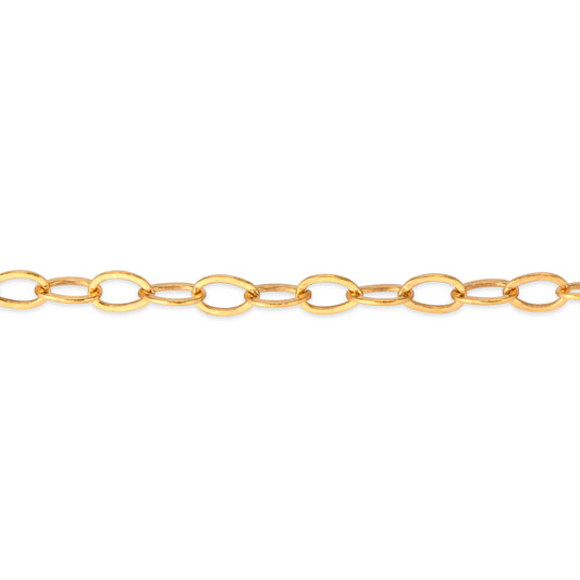 Yellow Gold Filled Cable Flat Chain