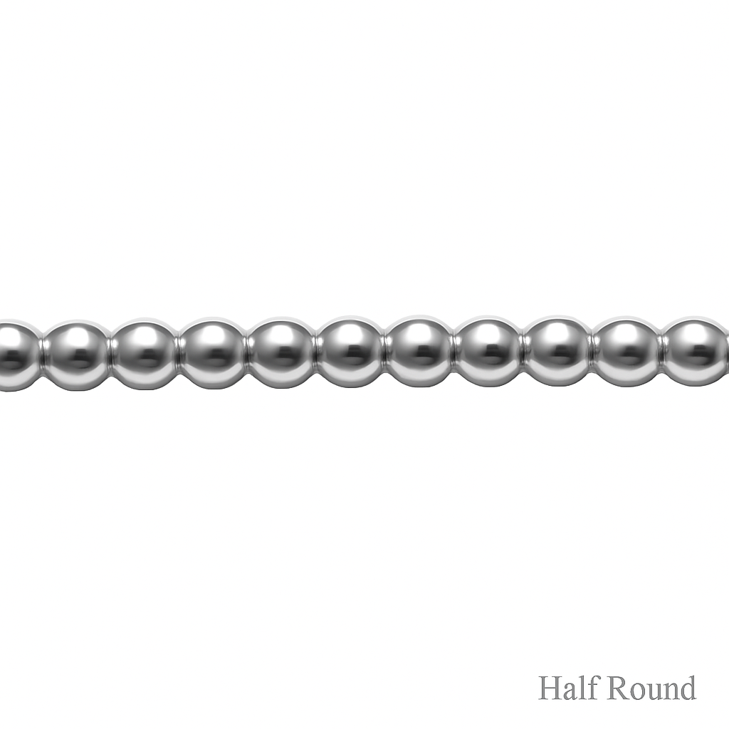 925 Sterling Silver Half Ball Beaded Wire 4mm