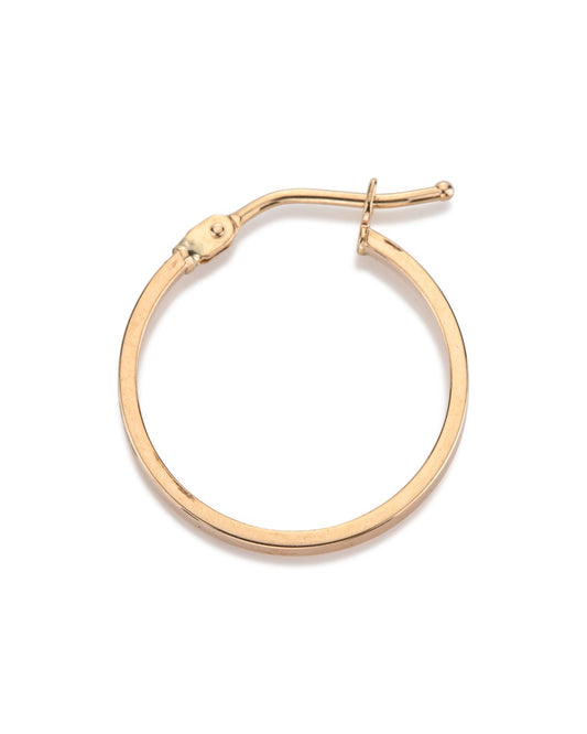 14KY Gold Rectangular Hoop Earring 1x1.5x15mm