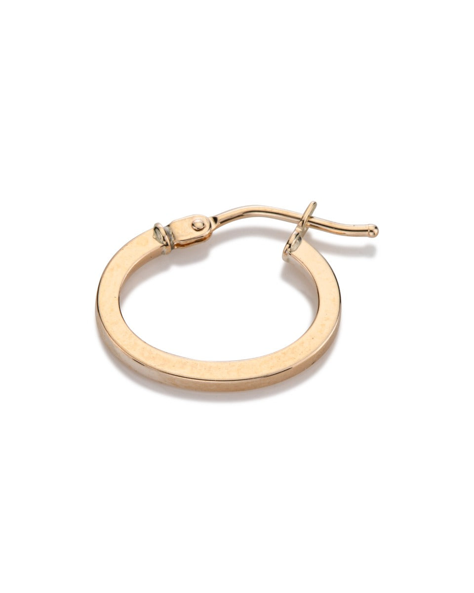 14KY Gold Oval Hoop Earring