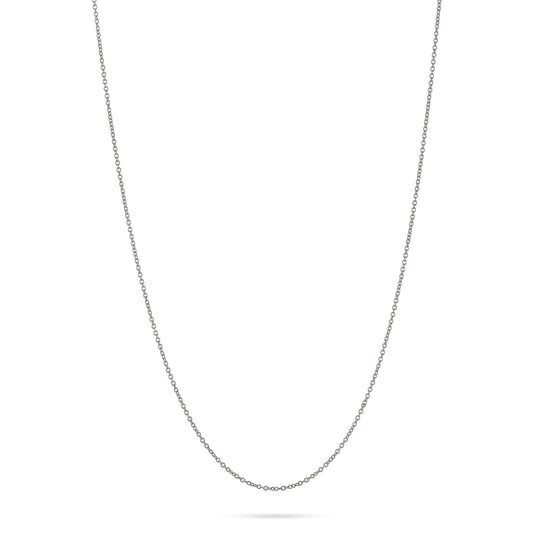 14K White Gold 1.3mm cable chain