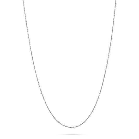 14K White Gold 1.05mm Diamond Cut Anchor Chain