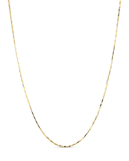 14K Yellow Gold 1.2mm 17.7" (45cm) Diamond cut Chain