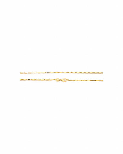 14K Yellow Gold 1.2mm 17.7" (45cm) Diamond cut Chain