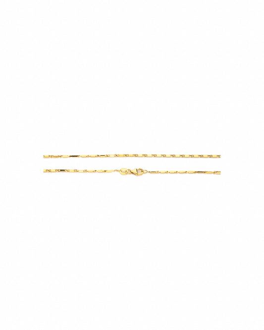 14K Yellow Gold 1.2mm 17.7" (45cm) Diamond cut Chain