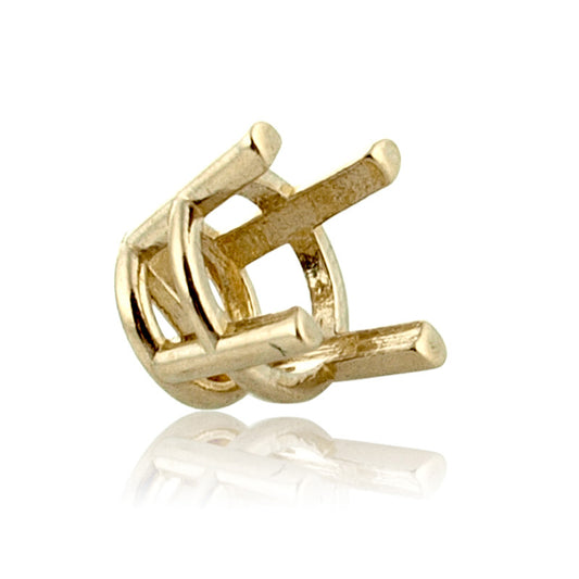 14K Yellow Gold 4.5mm 4 Prong Basket Cast W/Seats 4.5mm (41245-0200-000)