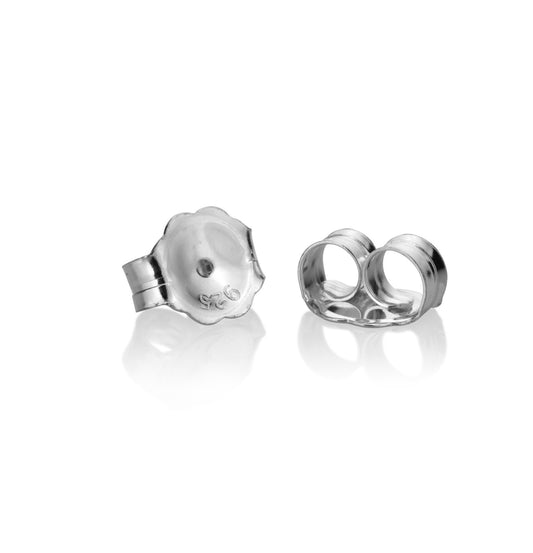 925 Sterling Silver 5.5mm Flat Ear Back For 0.8mm Post