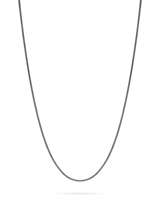Blackened 925 Sterling Silver Diamond Cut Snake Chain 1.25mm