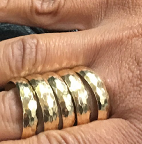 Yellow Gold Filled Gallery Strip Fashion Ring