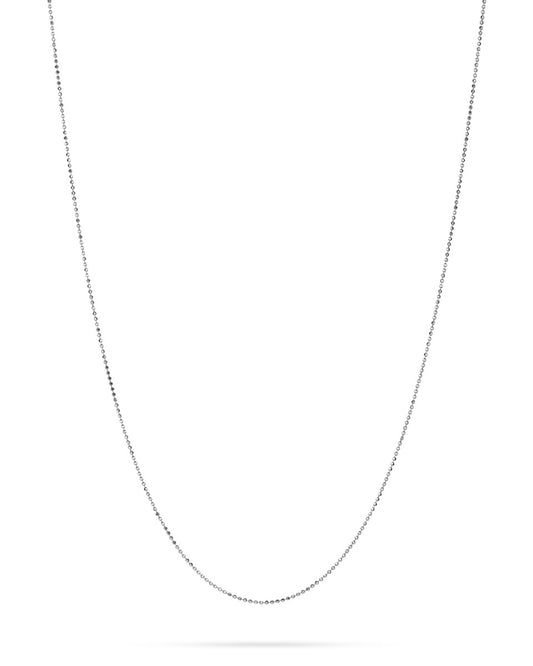 925 Sterling Silver Diamond Cut Bead Chain 1mm