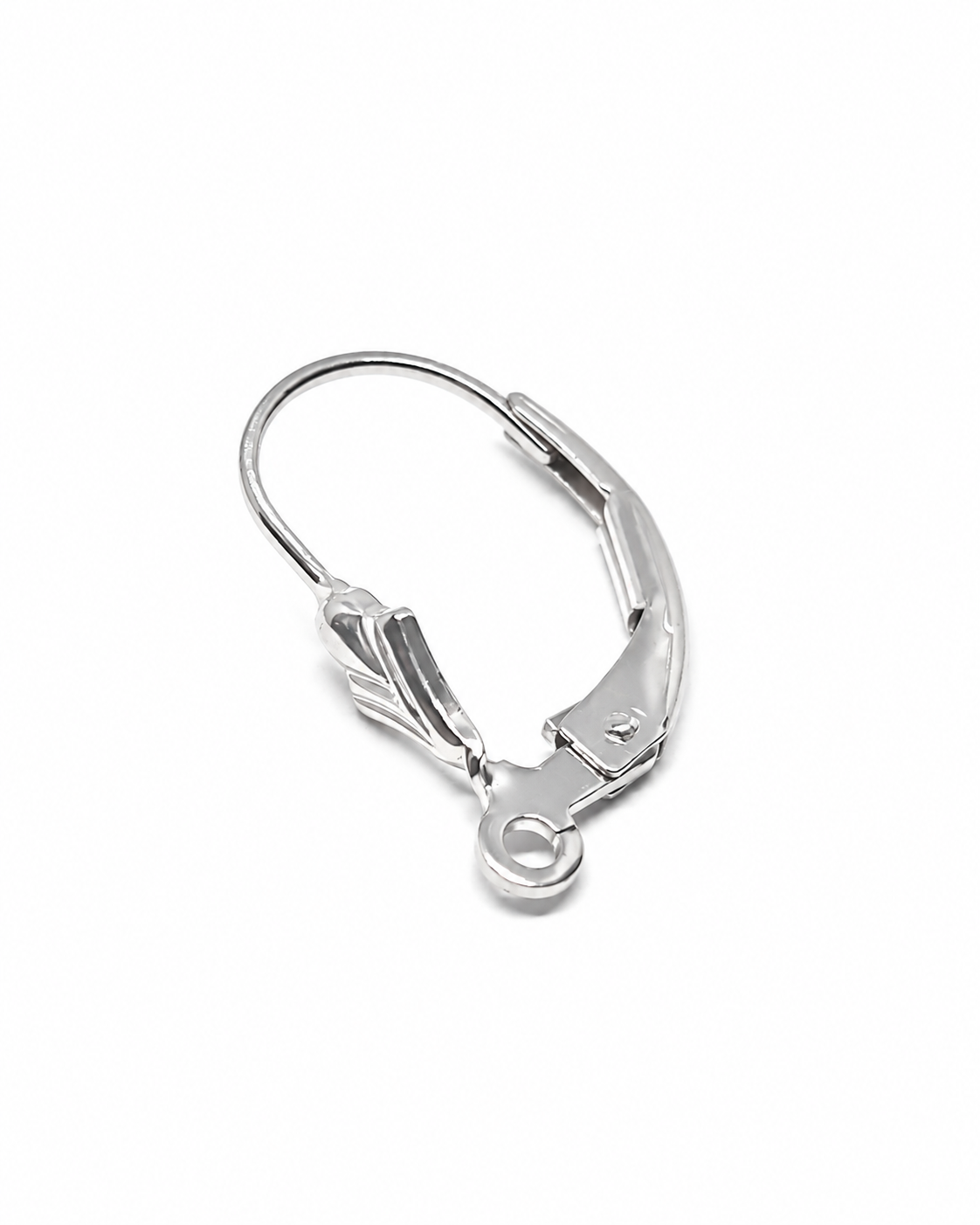 925 Sterling Silver Lever Back Earring W/ring 14/12mm
