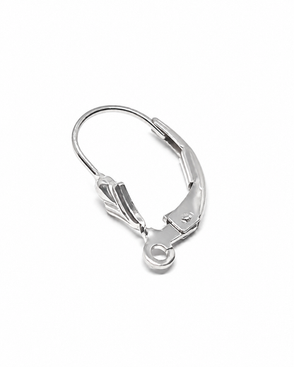 925 Sterling Silver Lever Back Earring W/ring 14/12mm