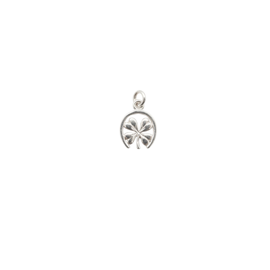 925 Silver Clover Pendant with Horseshoe Frame