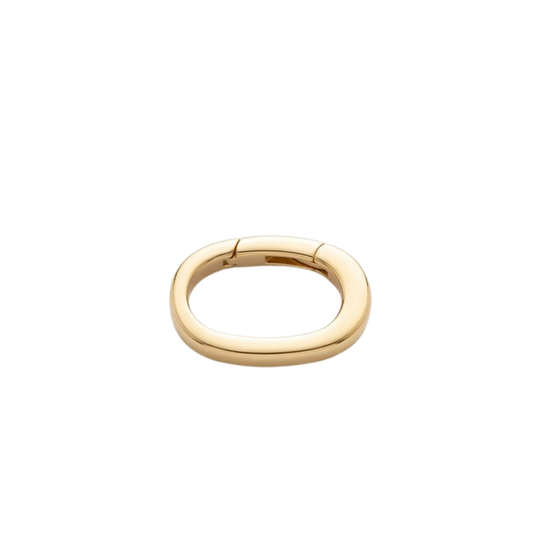 14K Yellow Gold Oval Lobster Clasp 12.4mm MS100B10