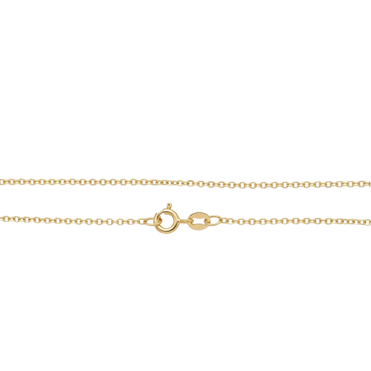 9K Yellow Gold 1.3mm Rolo Chain 16.5" (42cm)