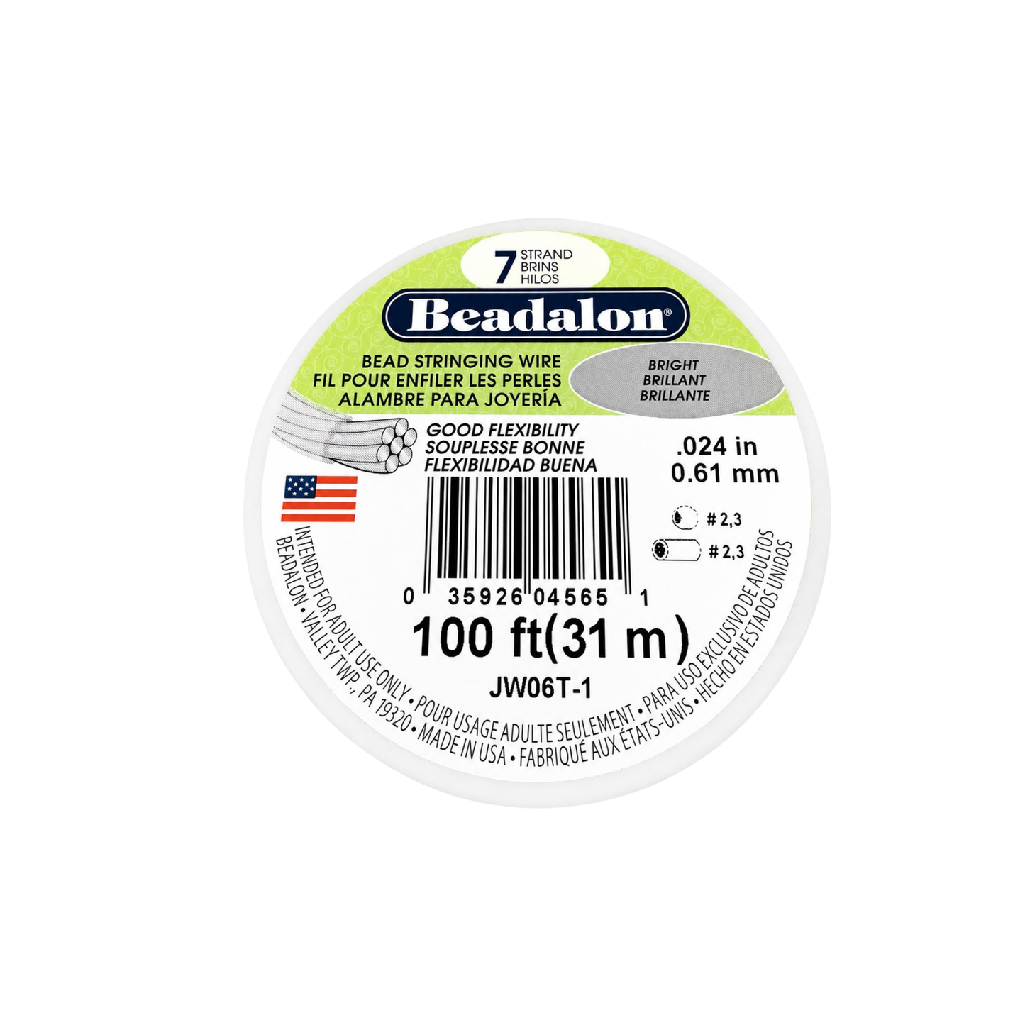Stringing Wire JW067-4  0,61 mm 100 ft  BEADALON
