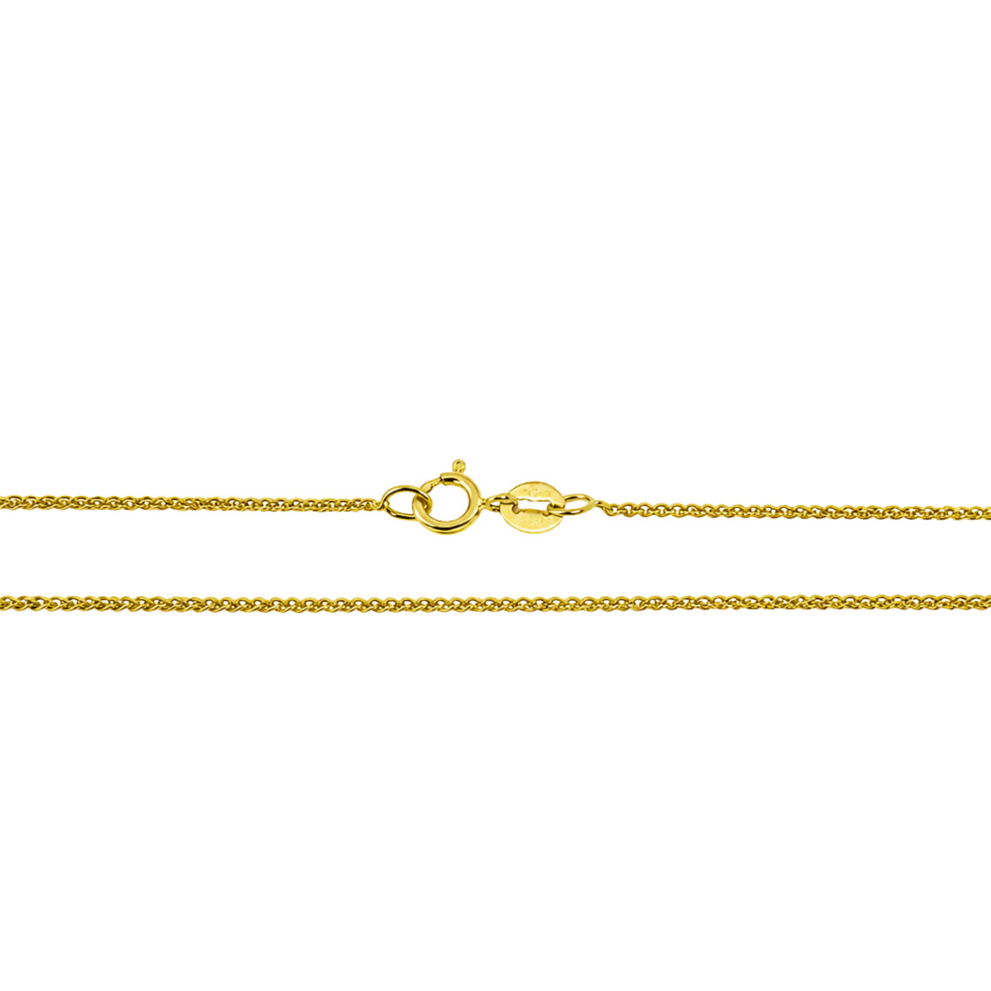 9Yellow Gold 1.mm 16.5" (42Cm) Spiga Chain