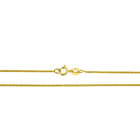 9Yellow Gold 1.mm 16.5" (42Cm) Spiga Chain