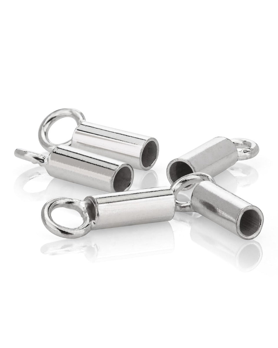 925 Sterling Silver End Caps 2.1mm