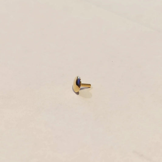 14K Yellow Gold 3mm Pearl Plug